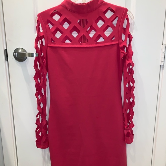 Parisian Lattice Bodycon Dress - Picture 3 of 4